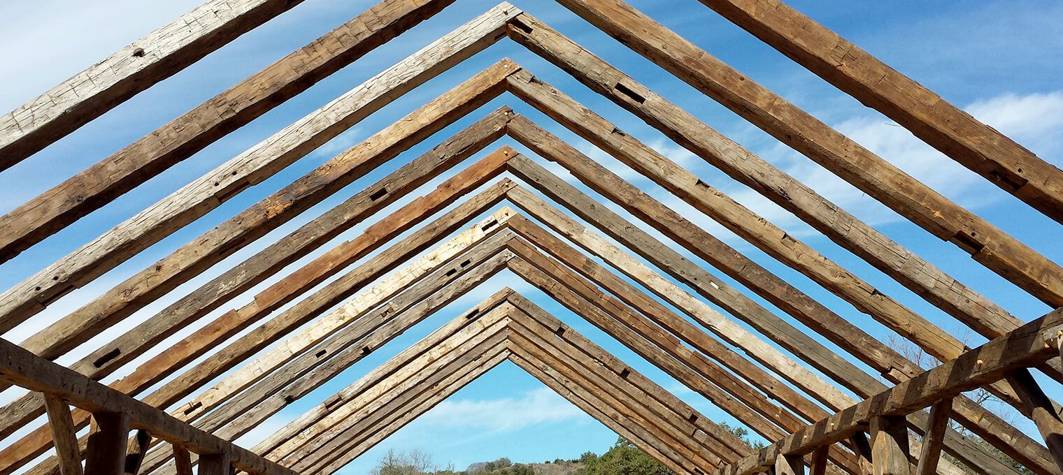 progress timber frame raising 40