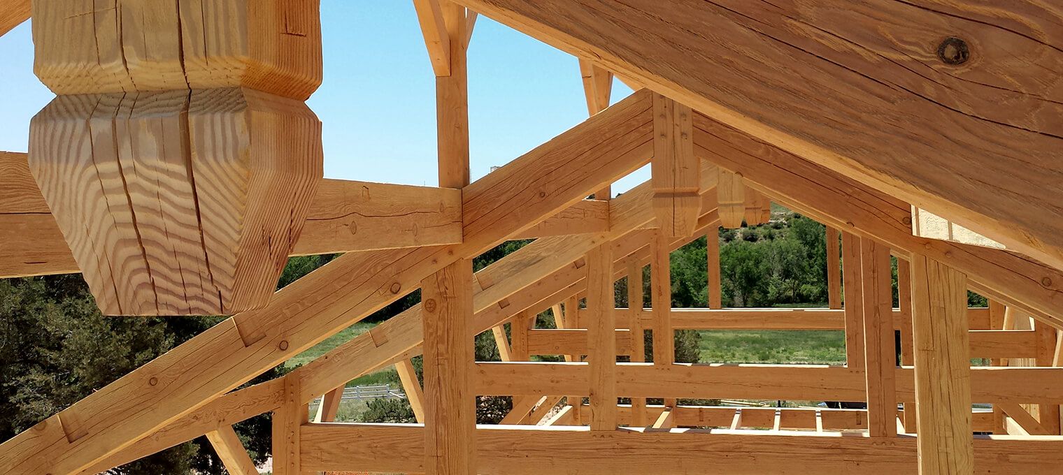 progress timber frame raising 41