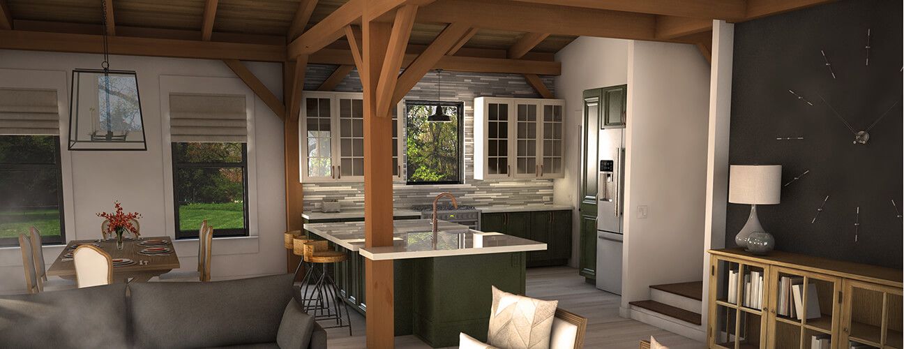 Farmhouse Floor Plan The Blanco Timber Frame Home Kit 2