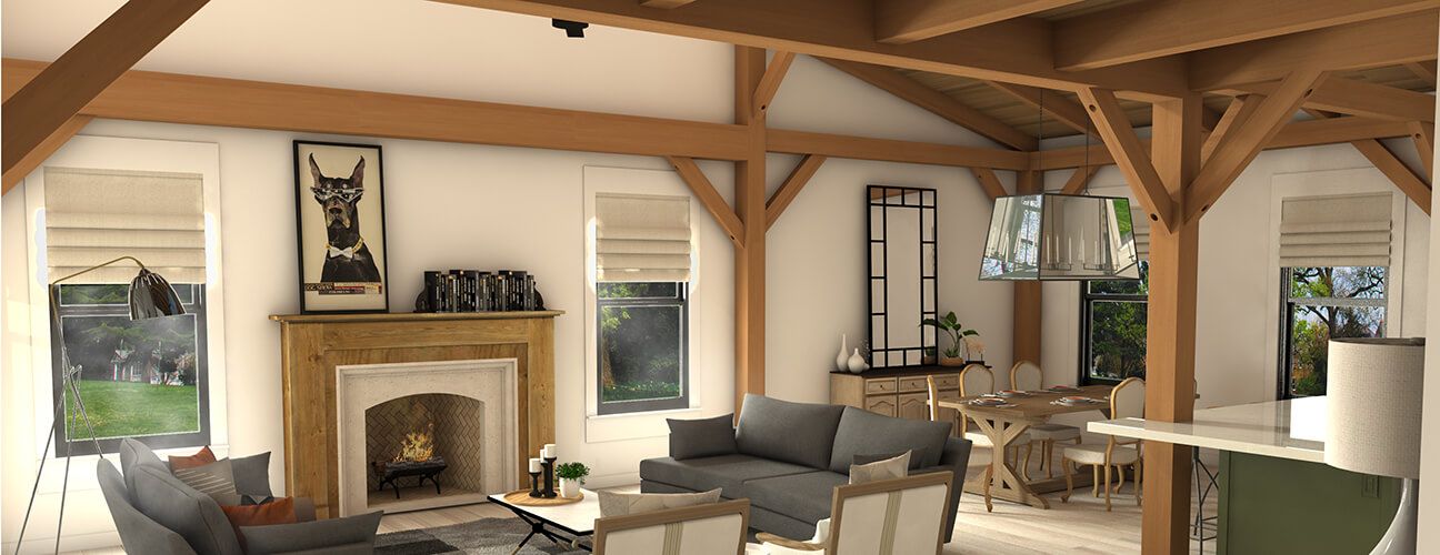 Farmhouse Floor Plan The Blanco Timber Frame Home Kit 3