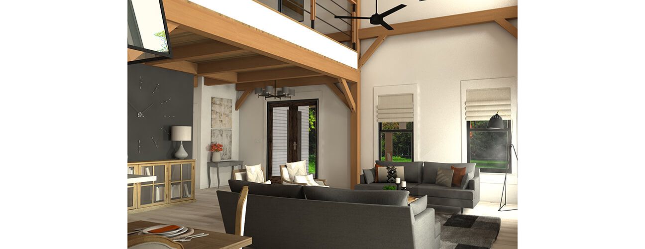 Farmhouse Floor Plan The Blanco Timber Frame Home Kit 4