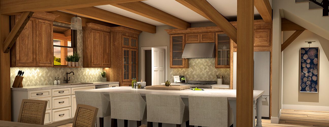Farmhouse Floor Plan The Brazos Timber Frame Home Kit 3