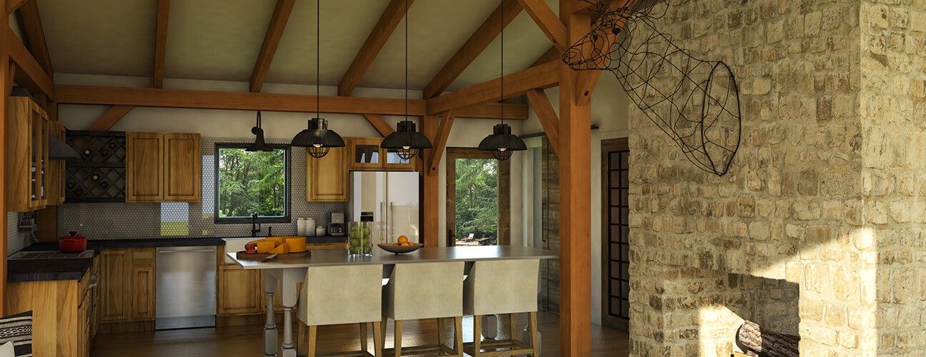 Farmhouse Floor Plan The Guadalupe Timber Frame Home Kit 4