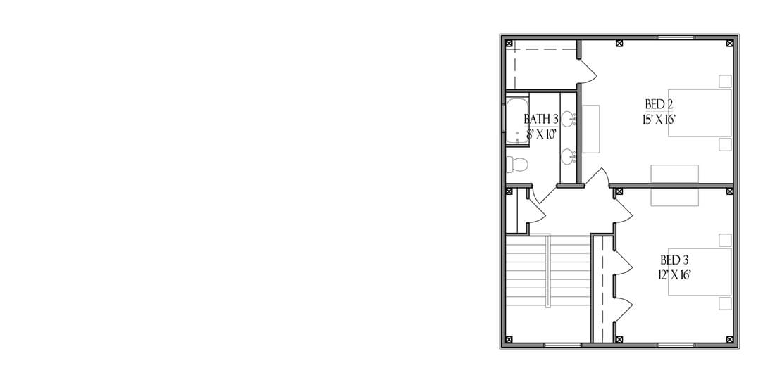 Farmhouse Floor Plan The Rio Grande Timber Frame Home Kit Second Floor Layout