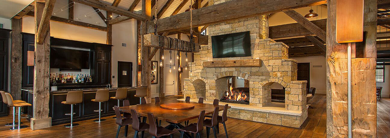 wood beams & reclaimed timber example